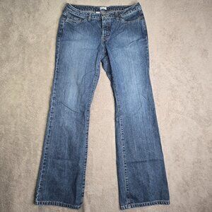 Halogen Denim Straight Blue Jeans Women's 10 L 100% Cotton Medium Washed Preppy